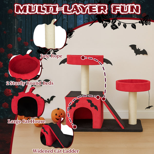 Gothic Cat Tree - Halloween Cat Tower