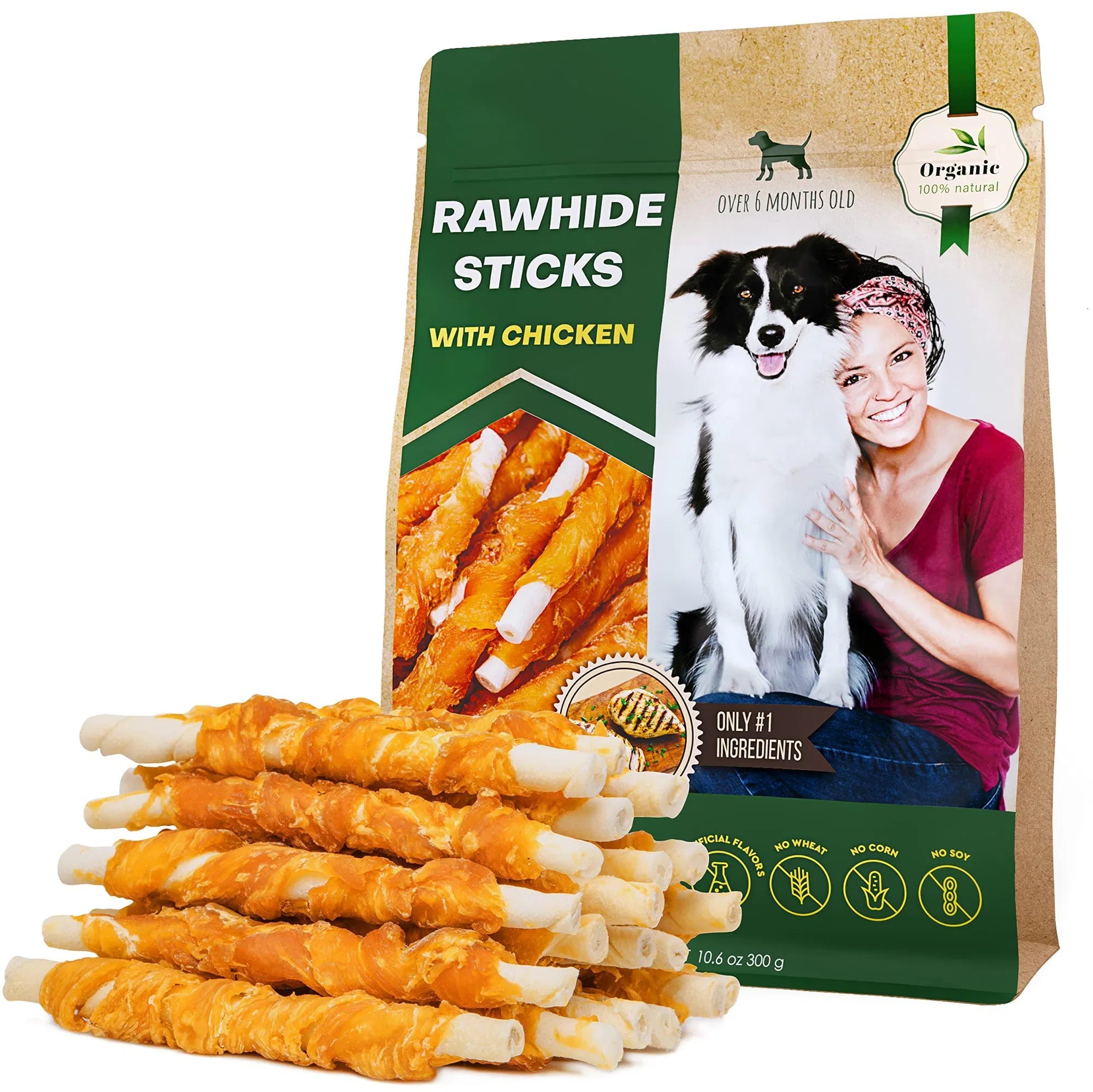 Rawhide Stick with Chicken