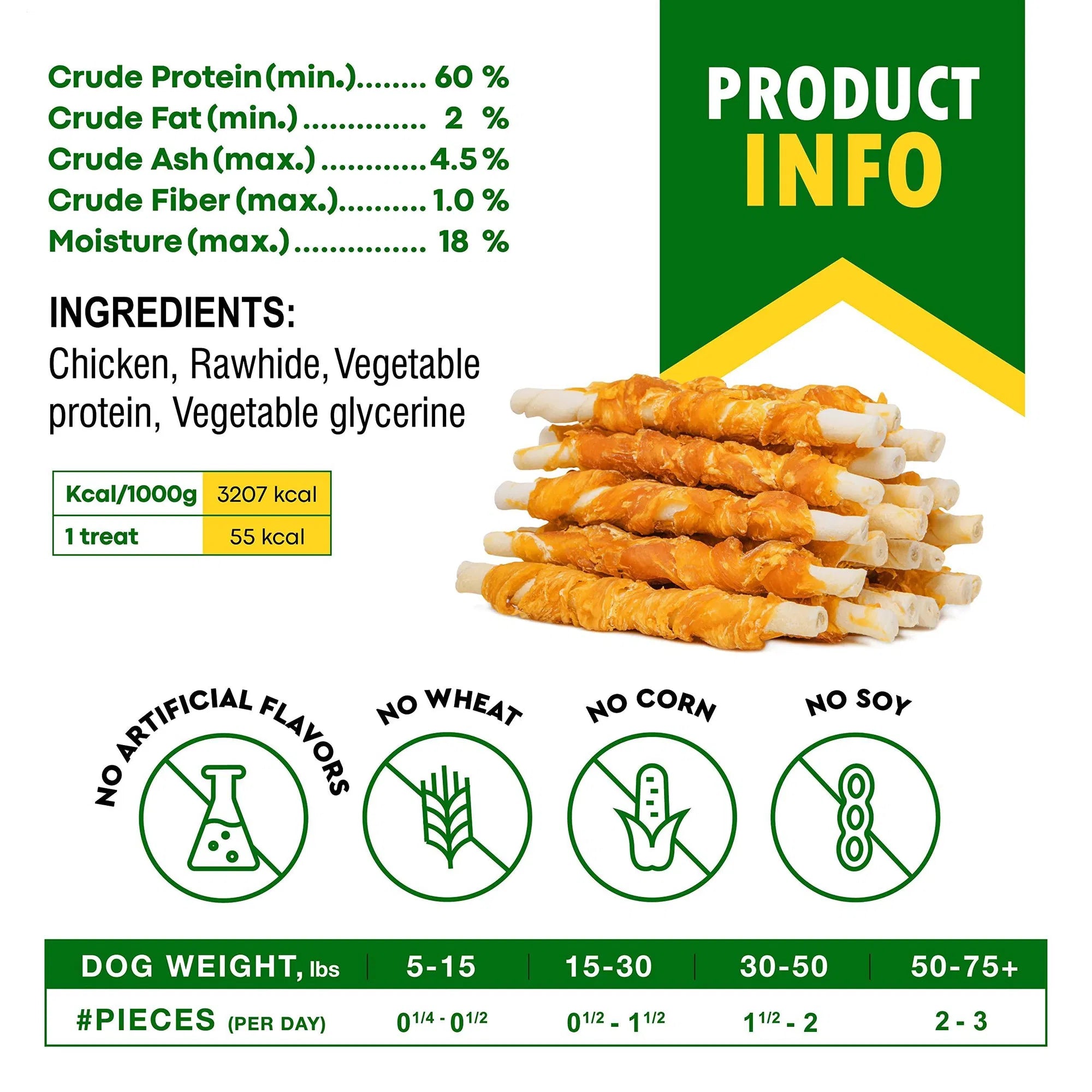 Rawhide Stick with Chicken